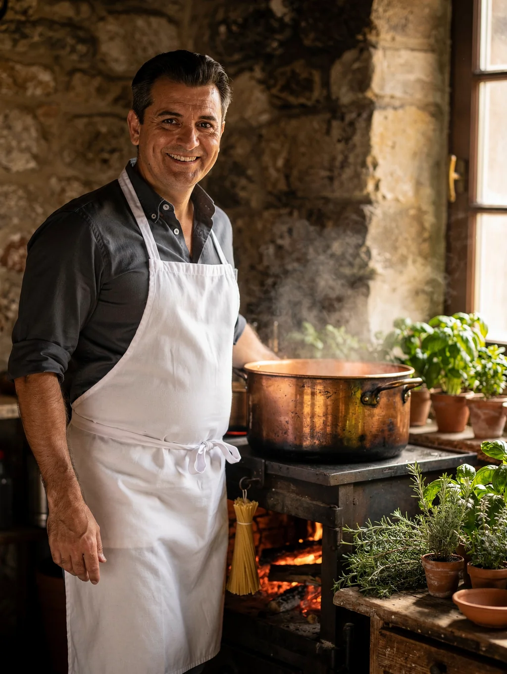 Executive Chef Alessandro in the kitchen